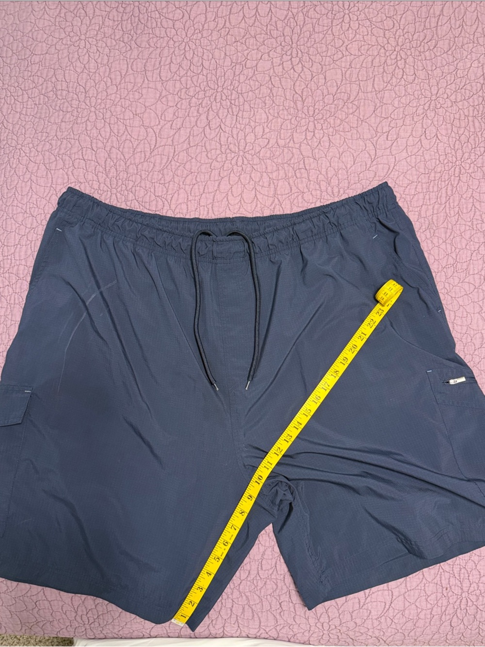 Reebok navy blue athletic shorts with drawstring